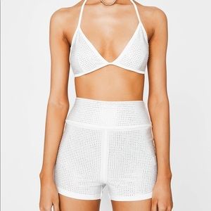 Dolls Kill sequin festival outfit